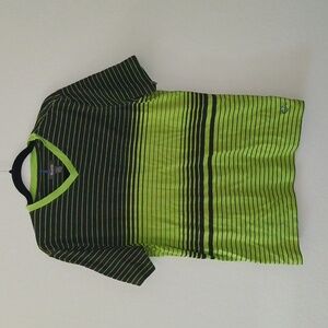 Kenneth Cole Reaction Green and Gray Striped Tee